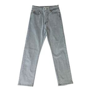 Levi's Wedgie Straight Grey Wash High Rise Button Fly Jeans, Size 26